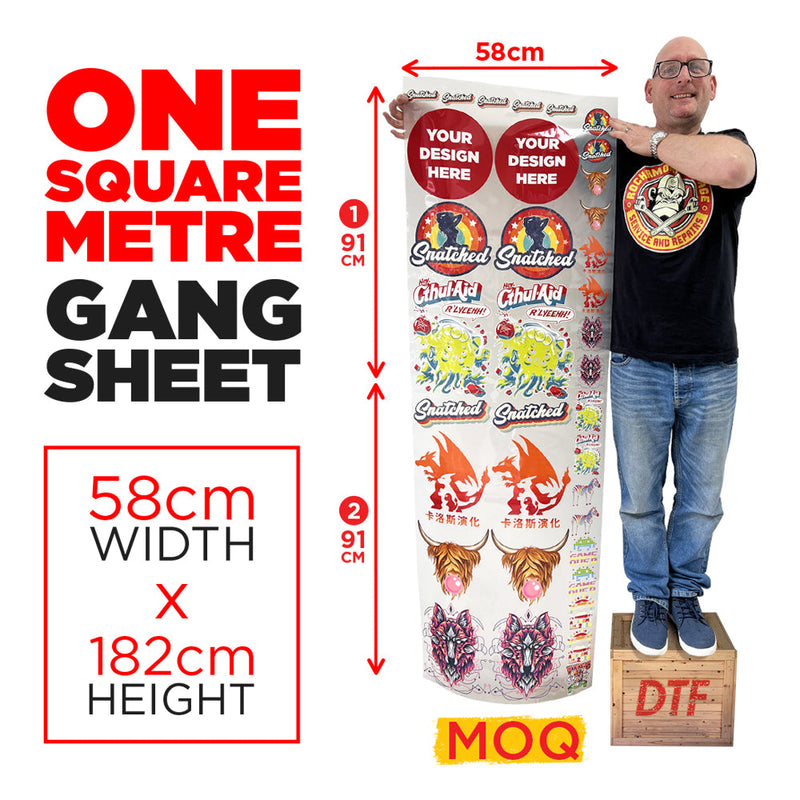 Custom DTF Heat Transfers Gang Sheet - Extra Sheets